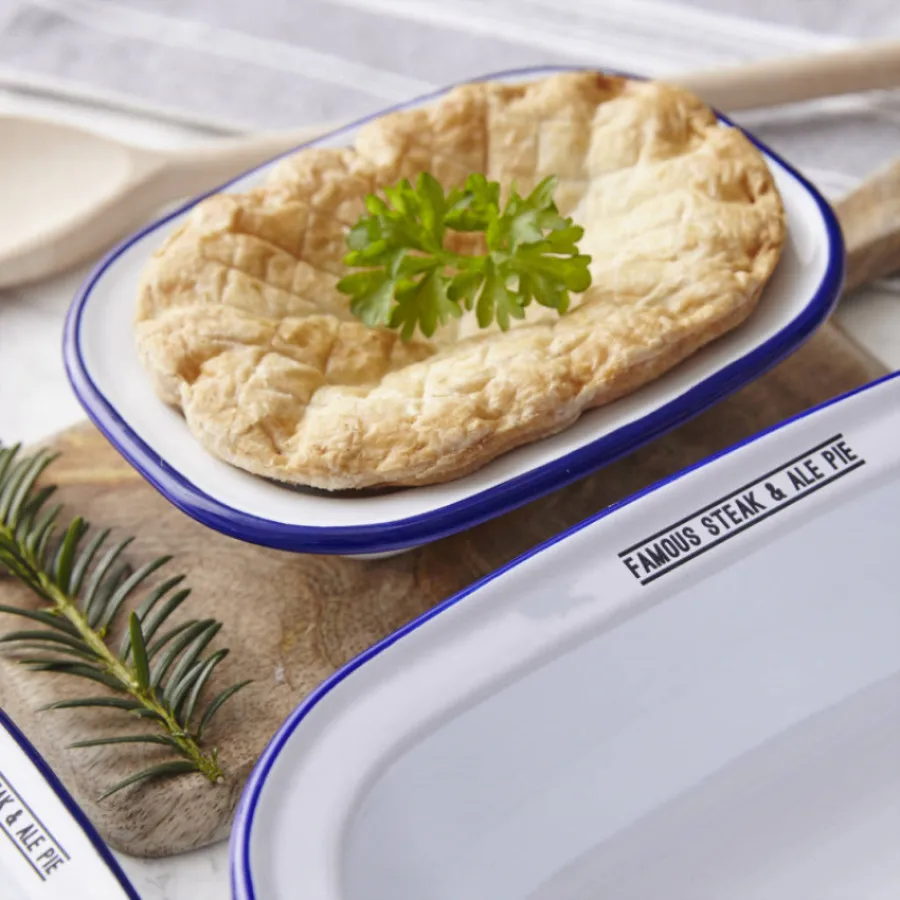 CHL facotry wholesales Amazon Ebay Aliexpress white color custom logo print iron plate metal tin enamel pie butter dish