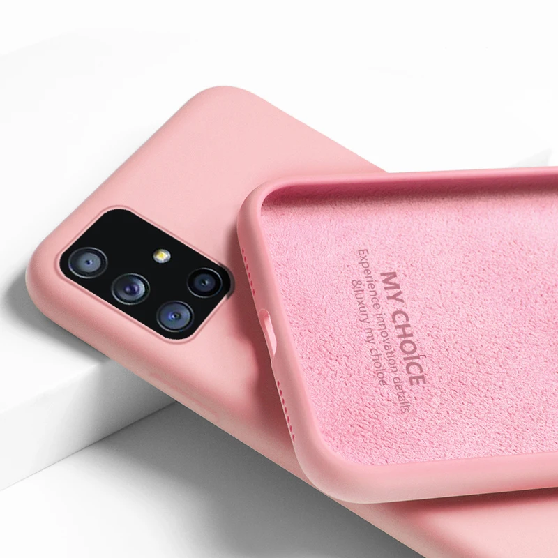 Case For Samsung A52 A72 A42 A12 5G S21 A21S A71 A51 4G A31 A41 Liquid Silicone Case Cover For Samsung S20 FE S21 Plus Ultra M51