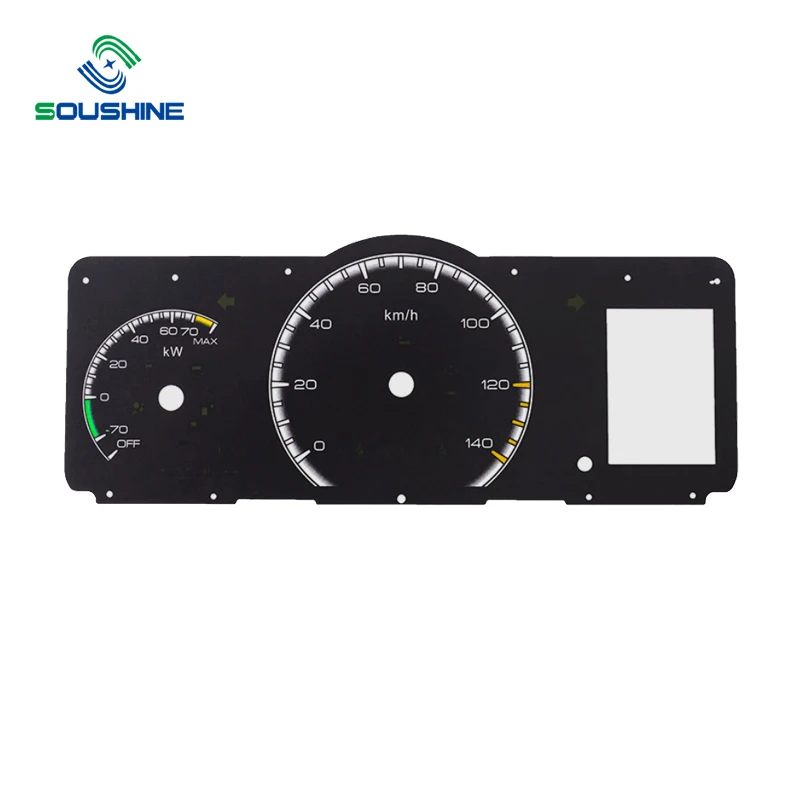High Quality Polyester Label Control Panel Stickers for Car dashboard