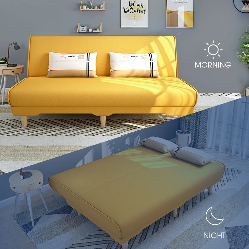 
AliGan folding sofa bed small apartment rental apartment sofa bed bedroom living room dual-use simple fabric sofa 