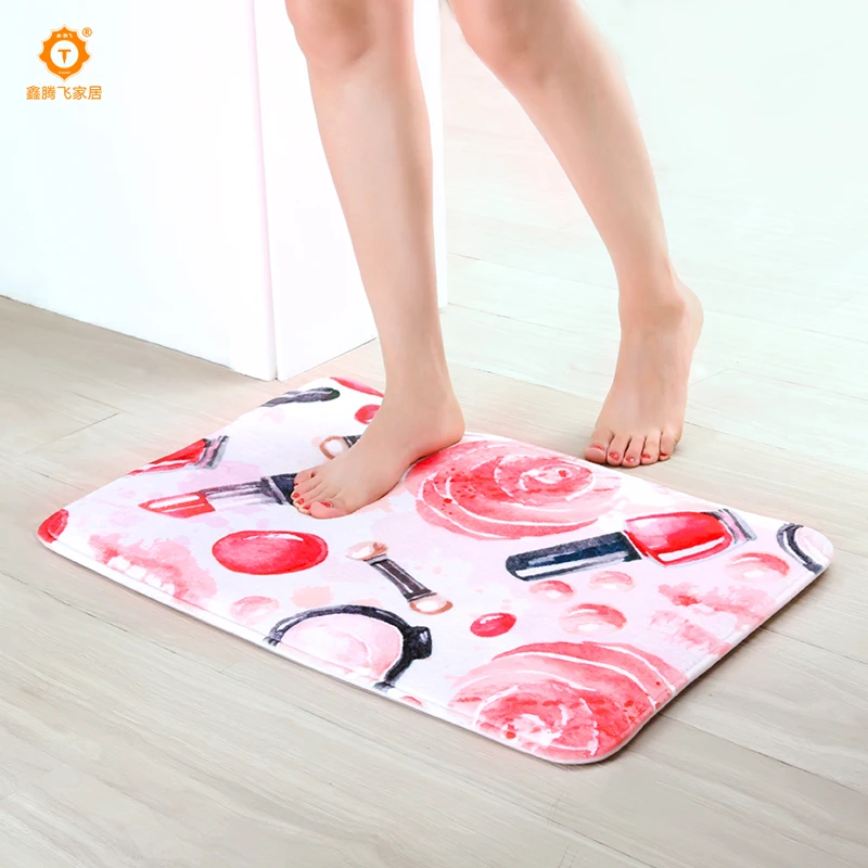 Memory Foam Bath Mat Bathroom Rug Carpet Non Slip Absorbent Super Cozy Velvet 17*24 Point Plastic Bottom Microfiber All-season