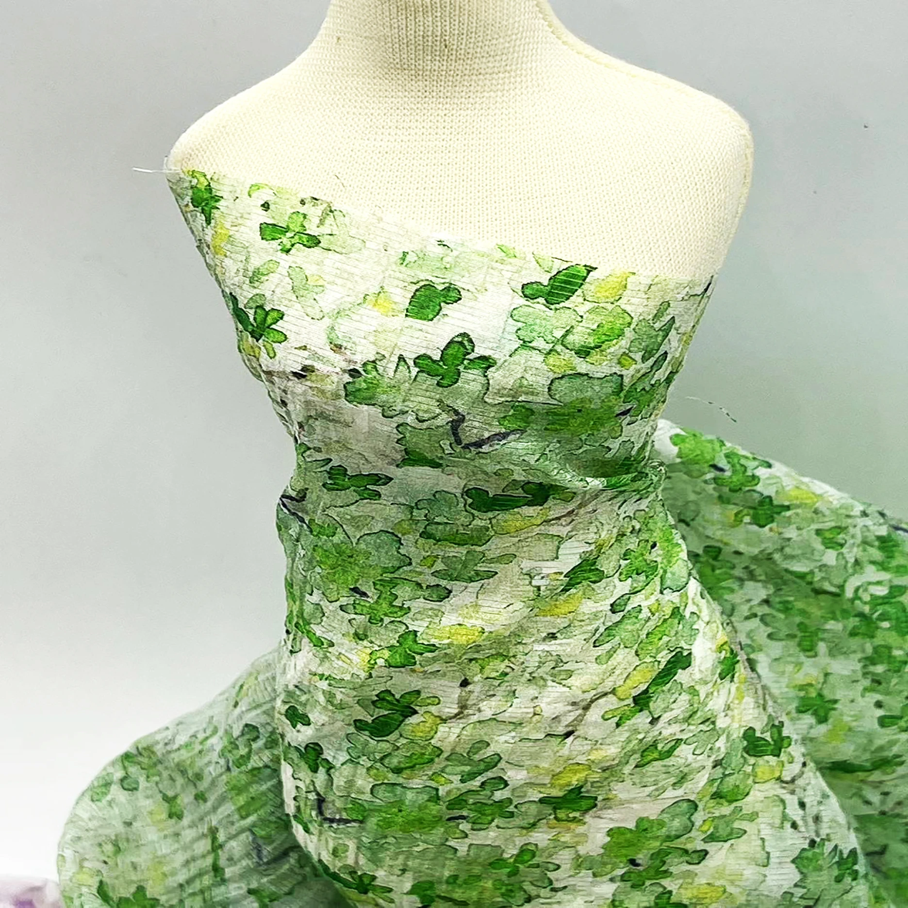 Hot sale customized digital printed 60s 90% tencel 10%nylon lyocell tecel fabric for dresses