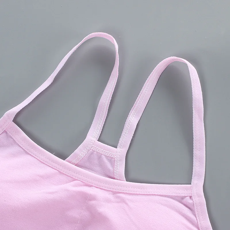 2021 new product sling girl bra developmental cotton thin belt student underwear vest for children