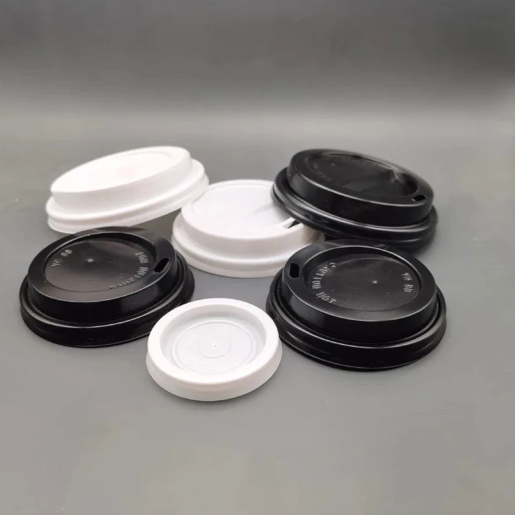 Easy Open End Plastic Coffee Cup Lids Cover for Bottles Use Disposable Plastic Sealed Both Hot Cold Coffee Paper Cup Lid