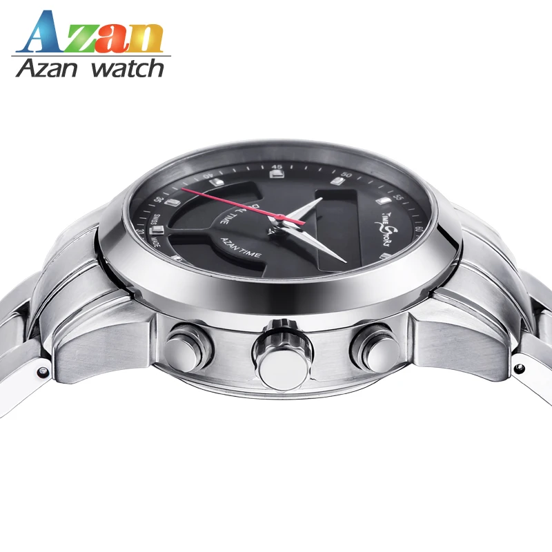 Azan Wrist Watch Islamic Religious Holy Quran Mecca Direction Qibla Watch