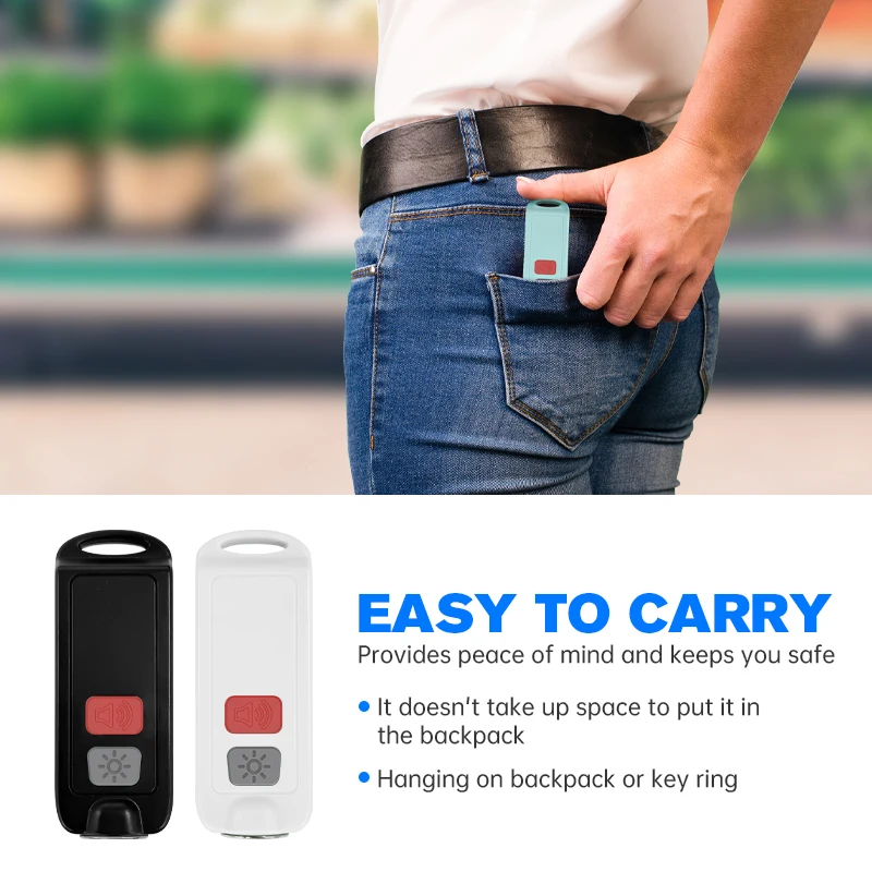 Wholesale New 130Db Safe Sound Led Flashlight Keychain Emergency Personal Self Defense Siren Safety Alarm For Women Keychain