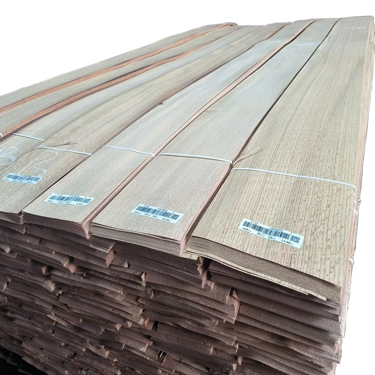 Wholesale cheap price red oak veneer quarter cut real wood veneer with flake