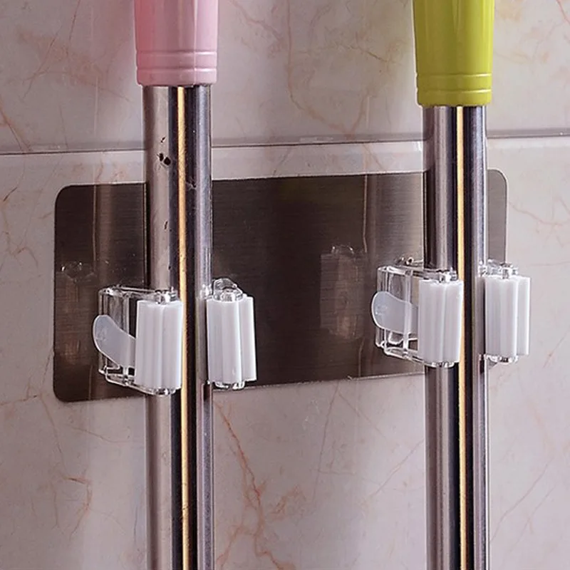 
Samanl made wholesale hot sale single packing two colors wall mounted home plastic broom mop holder 