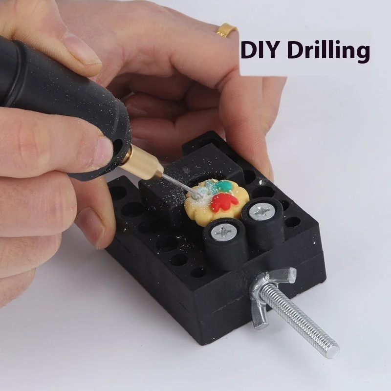 Cross-Border 360 Black USB Mini Electric Drill Glue Crystal Jewelry Pearl Soapberry Blind Box Hole Punch Product Category