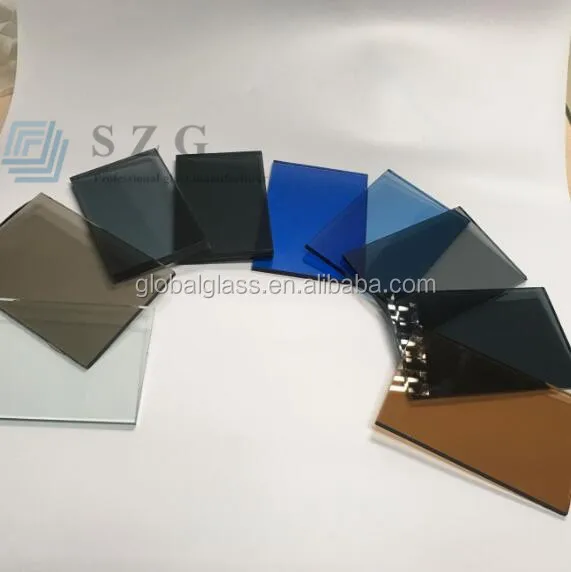 SUN Factory Price 5Mm Color Ocean Blue Smoke Dark Grey Brown Tinted Float Glas