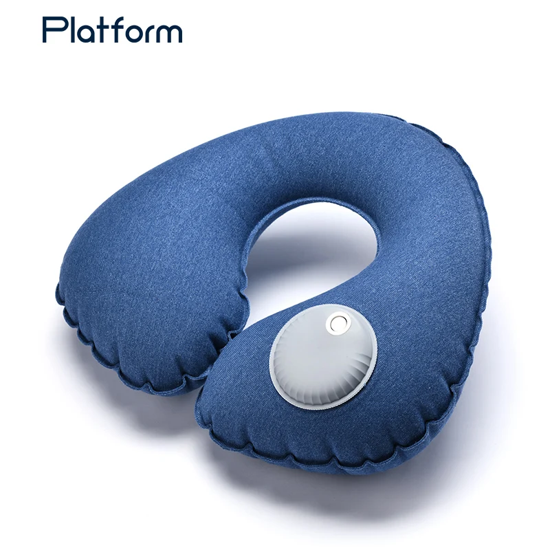 
Printed U shape inflatable neck pillow Foldable Inflating Light Weight Inflatable Pillow 