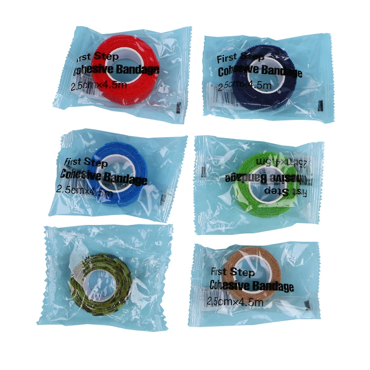 High Quality non-woven vet wrap colored horse elastic cohesive bandage