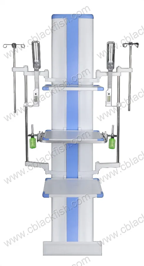 Medical gas equipment double arm surgical pendant hospital ICU room ceiling mounted pendant with gas outlet