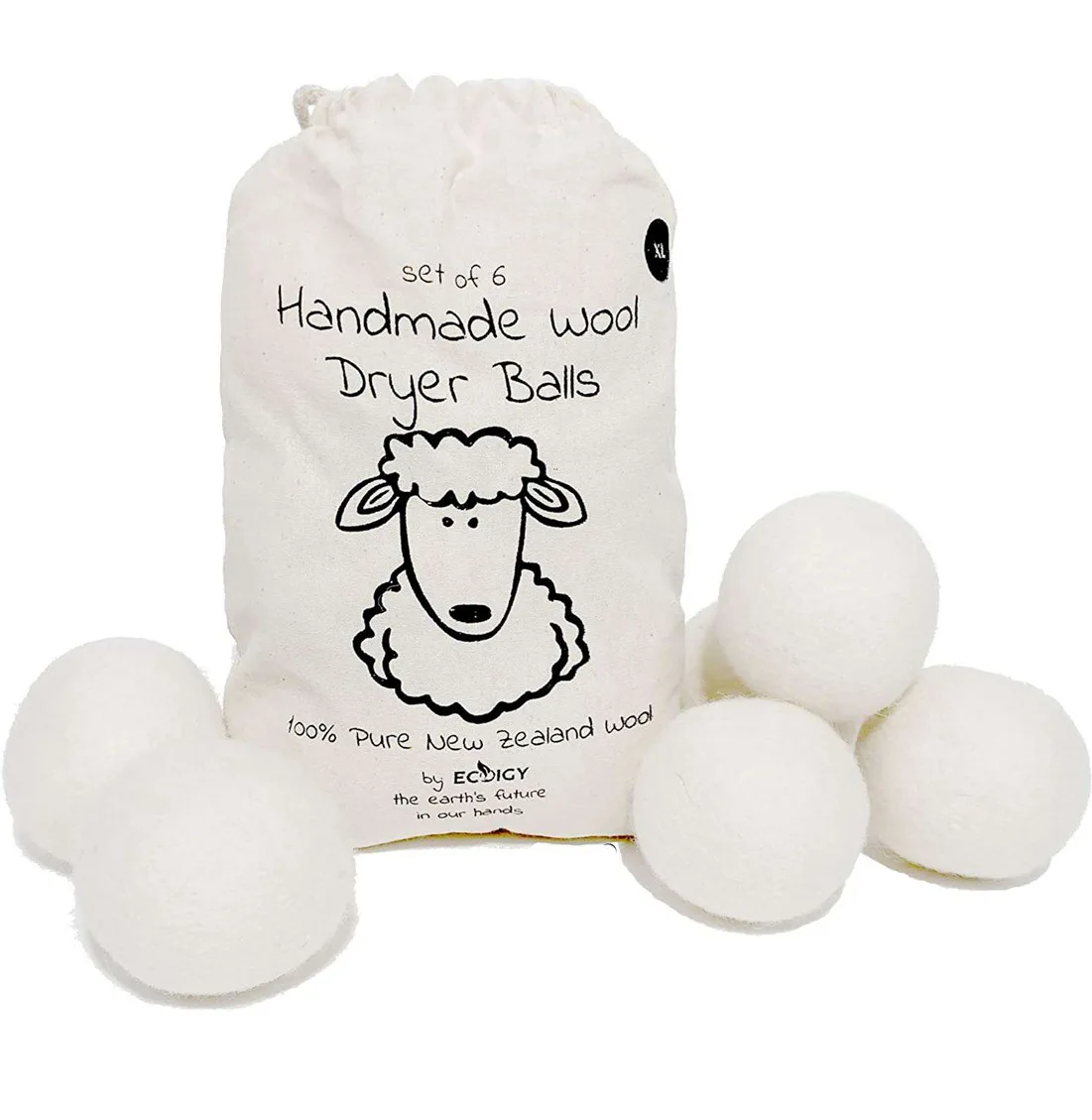Reusable Natural Fabric Softener New Zealand Wool Dryer Balls Organic for Laundry Dryer Sheets Alternative Speed Up Dry Time