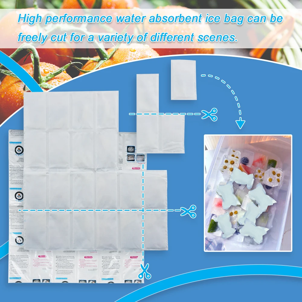 Disposable ice packs for shipping manufacturers food mini dry ice packs absorption cold sap material bags sheet