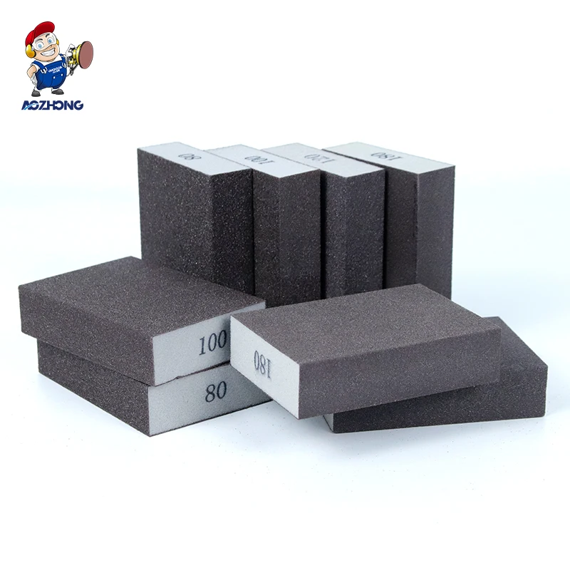 Wholesale Production Plant Brown Corundum Abrasives Wet or Dry Foam Sanding Block of Primer Polishing