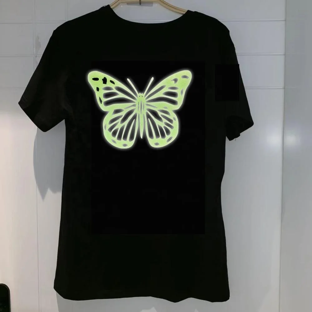  Повседневная футболка с коротким рукавом и светоотражающим логотипом на заказ