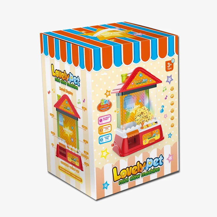 
Red House Candy Crane Claw Machine Doll Claw Veding machine toys with 6pcs doll 41.5*27.7*31.5cm 