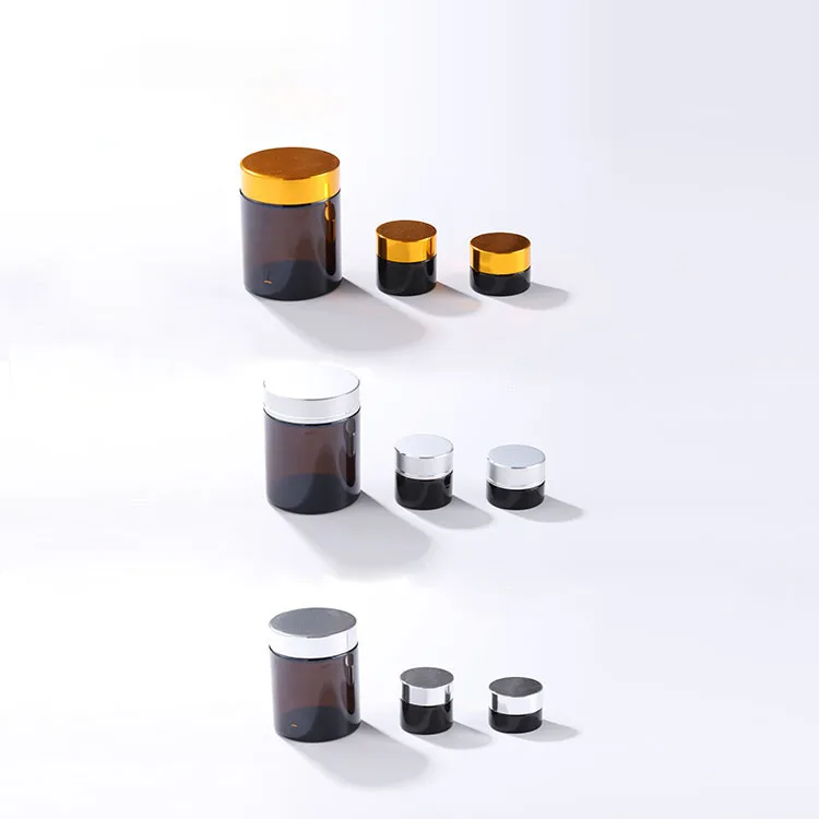 Hot Sale Skincare Cosmetic Hand and Face Cream Jar Packaging Luxury Double Wall Glass Cosmetic Cream Package Plexiglass Jar