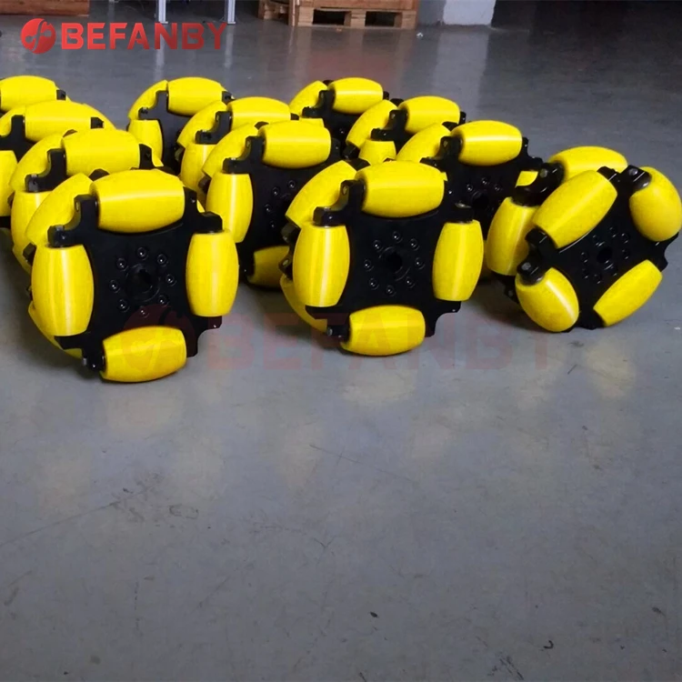 Universal solid rubber coupling omnidirectional mecanum wheel 8inch