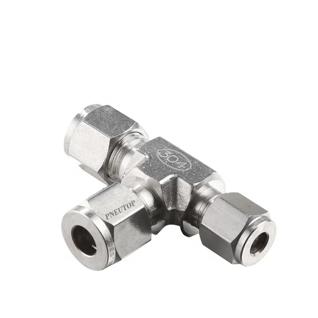T-type stainless steel fittings high pressure misting fogging spray cooling fittings