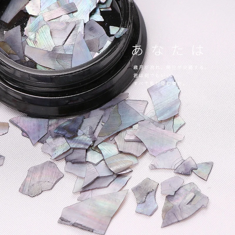 Japanese style wholesale shell slice stickers 3d nail decoration nails polish sticker