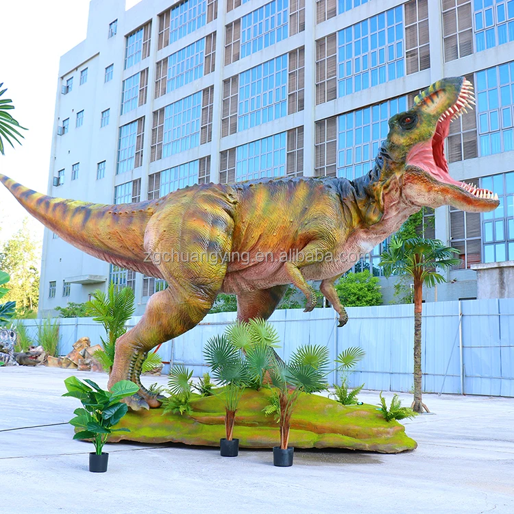 My dinosaur world china garden decorative realistic life size raptor dinosaur statue simulation dinosaur replica for sale