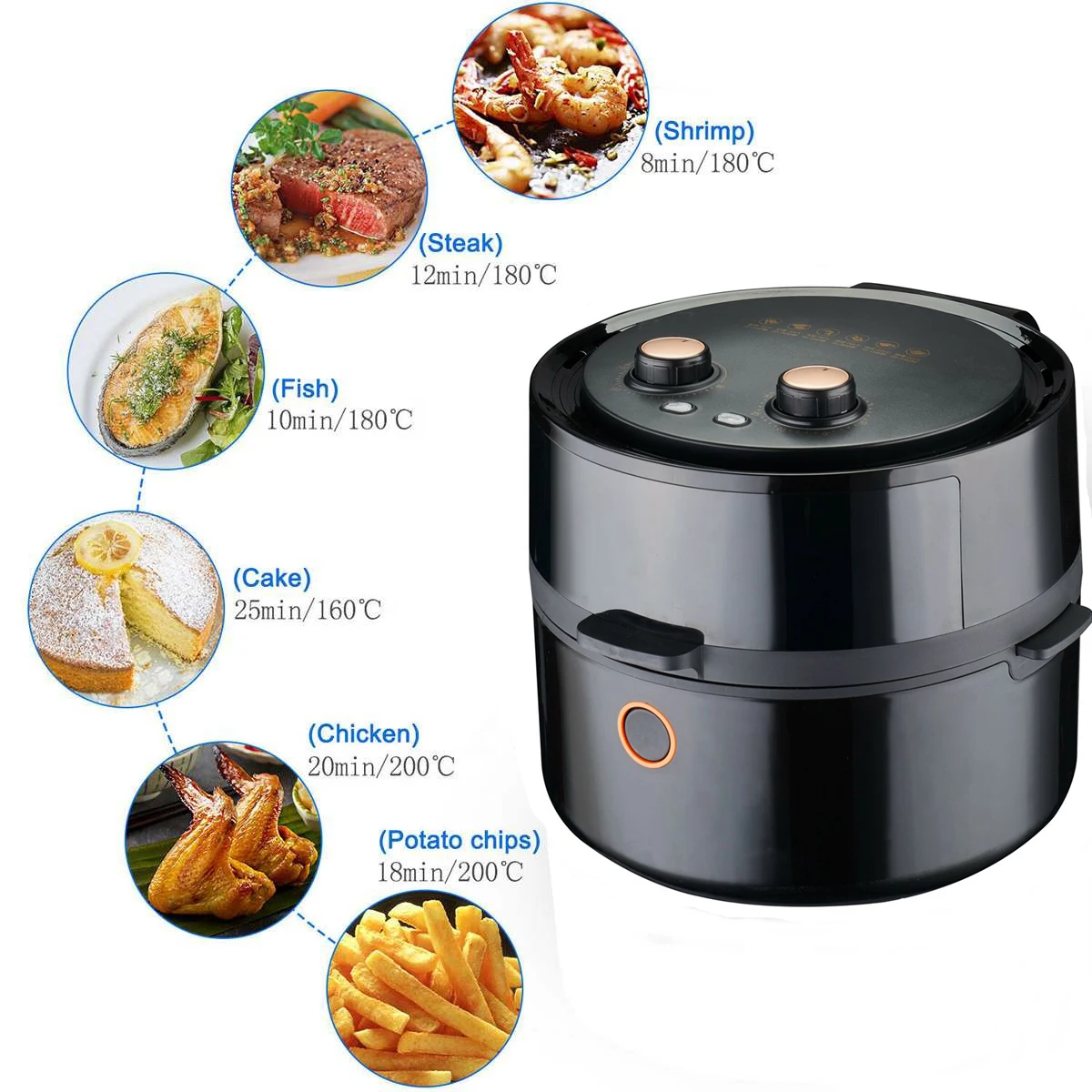 High quality wholesale 1500w 8L mini hot commercial electric air fryer, oven air fryer