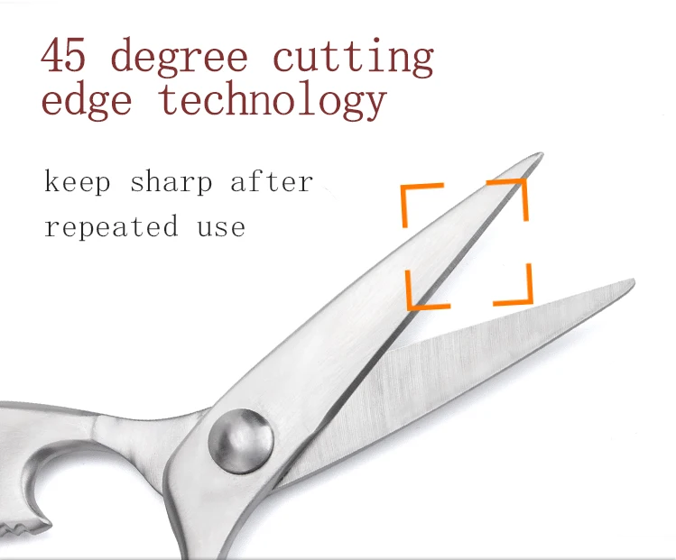 2021 popular high quality manual multifunctional stainless steel poultry kitchen scissors