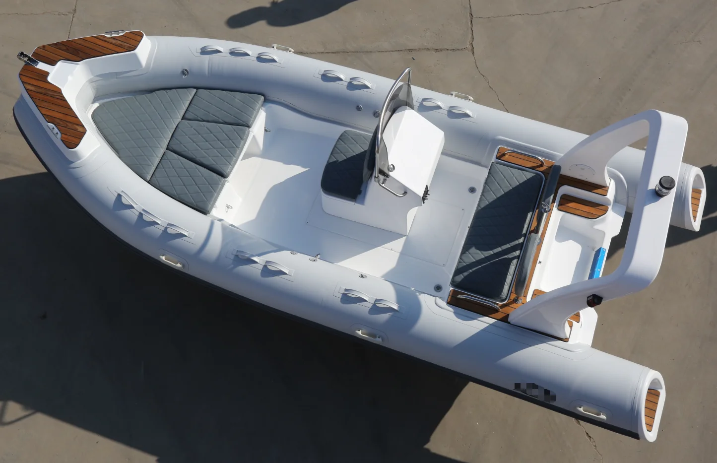 Qingdao Haohai Passenger Fiberglass Hull Floor Hovercraft Canoe rib Boat With Custom Made Logo