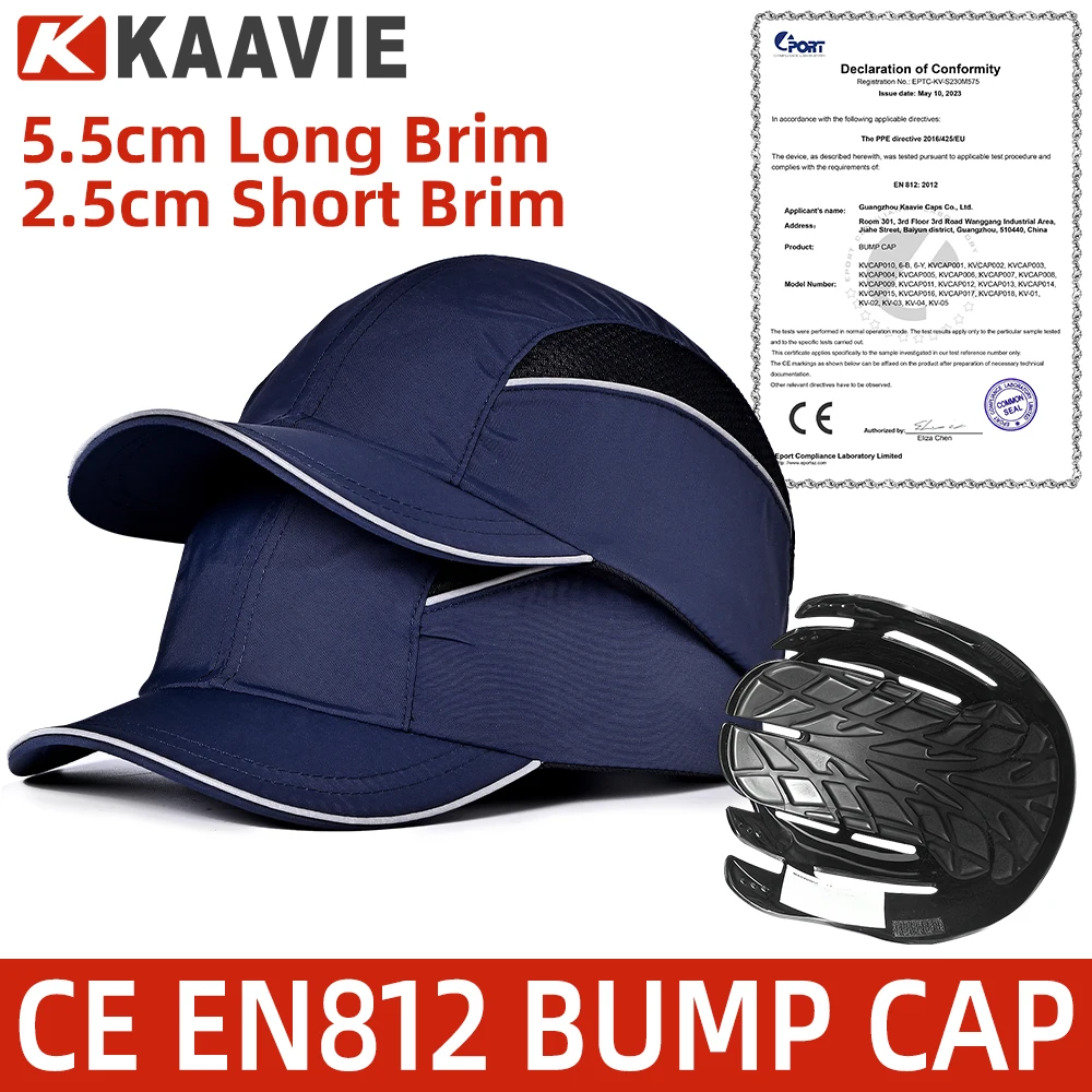Cap Safety Helmet Inlay Insert Baseball Ce En812 Breathable With Chin Strap Adjustable Caps Bump
