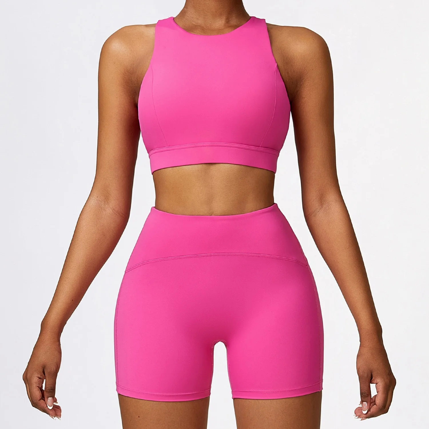 Eco-FriendlyQUICK DRY Women Gym Fitness Sets Butt Lift Yoga Leggings Activewear Fitness Workout 2 Piece Yoga Wear