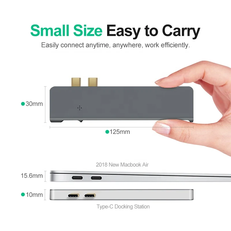 New products 8 in 1 3.1 USB C type C hubs with 4K HD-Ml Adapter for MacBook