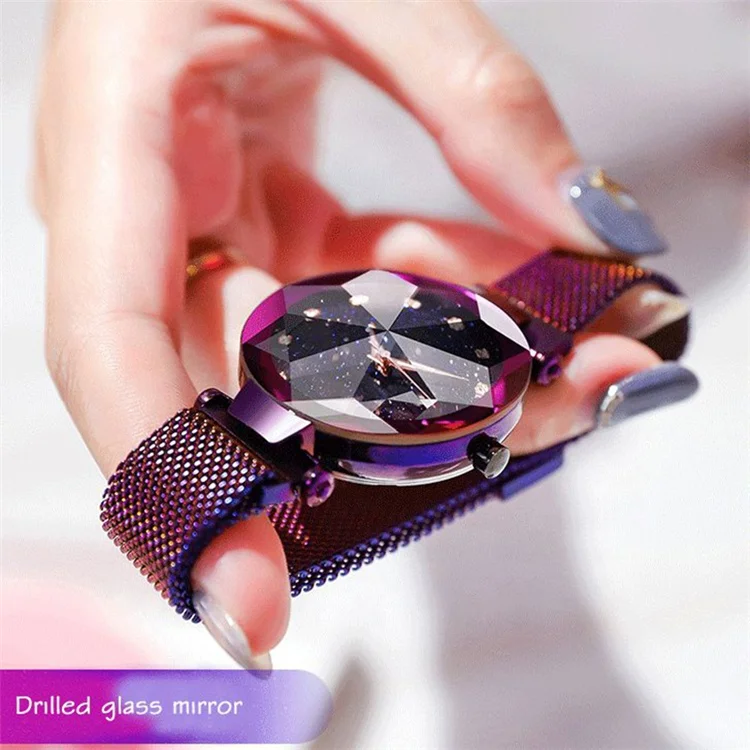 
Ladies Magnetic Starry Sky Clock Luxury Women Watches Fashion Diamond Quartz Wrist watch 
