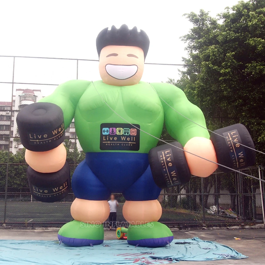 Большая рекламная надувная мускулистная машина высотой 7 5 м для занятий фитнесом в любое время акция от китайского производителя надувных изделий