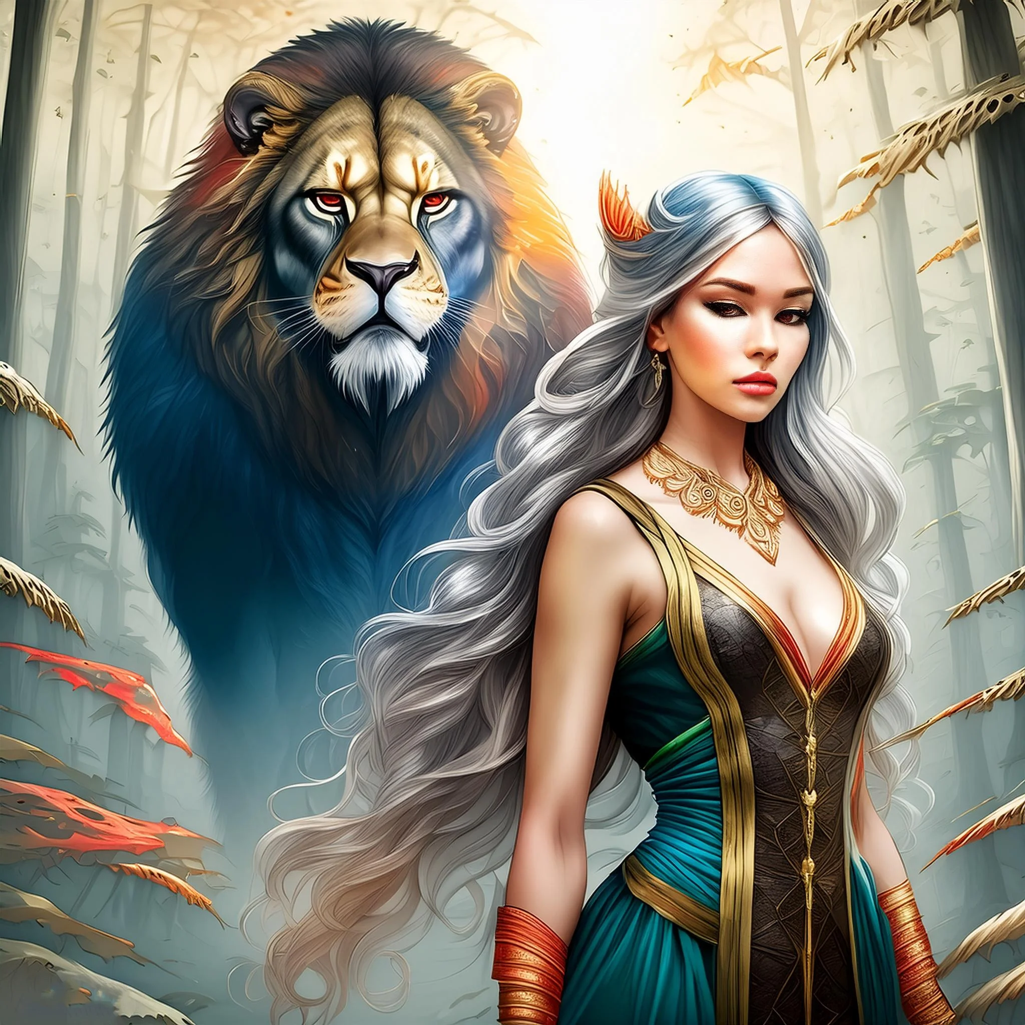 G-69 Jungle Girl Modern Wall Art Painting Halloween Decorations Wall Art DIY 5d Home Decor Diamond Painting