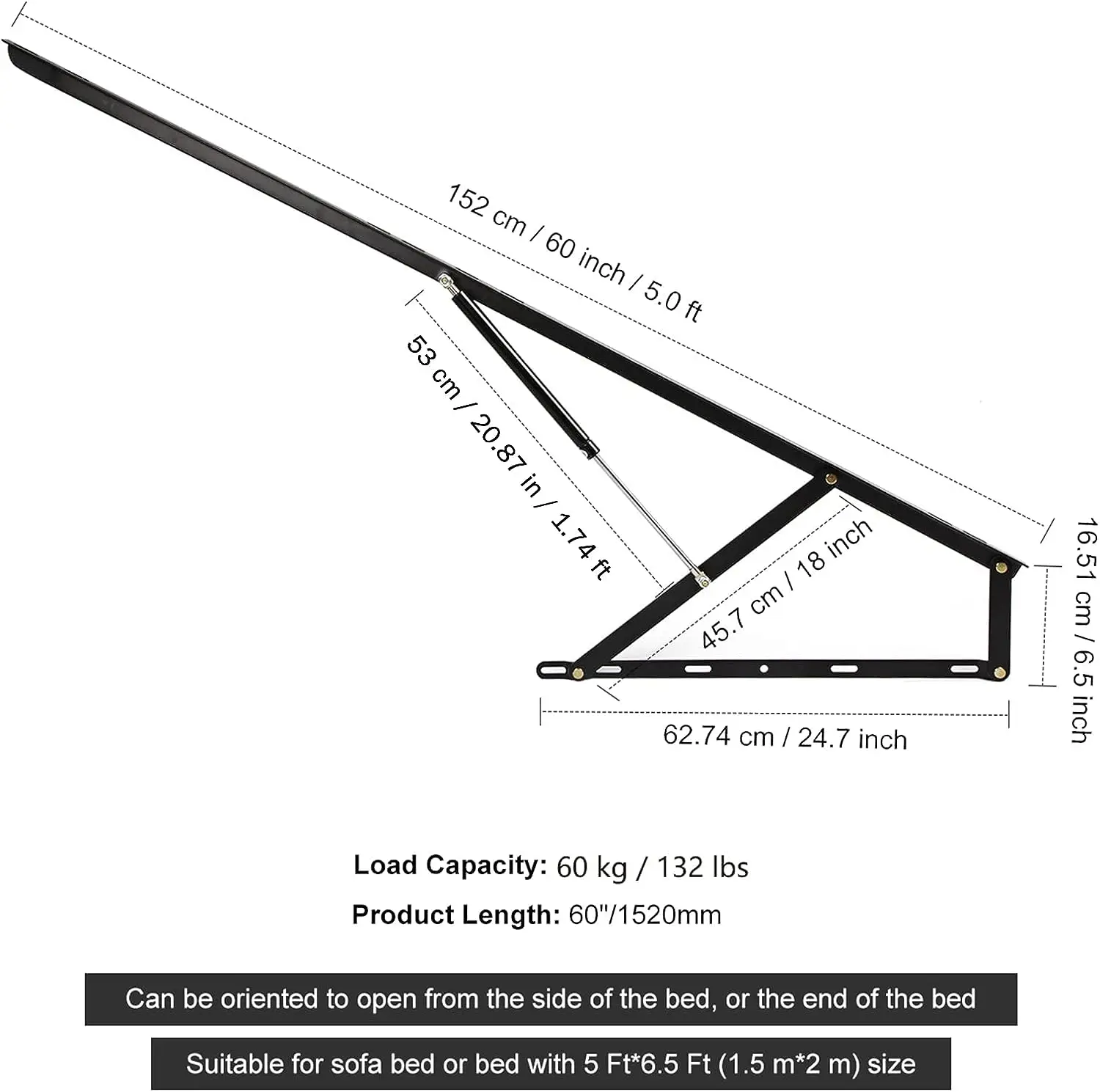 sofa case soft close lift bedhing matress wall 410 hydraulic foot bed lifting mechanism for bed