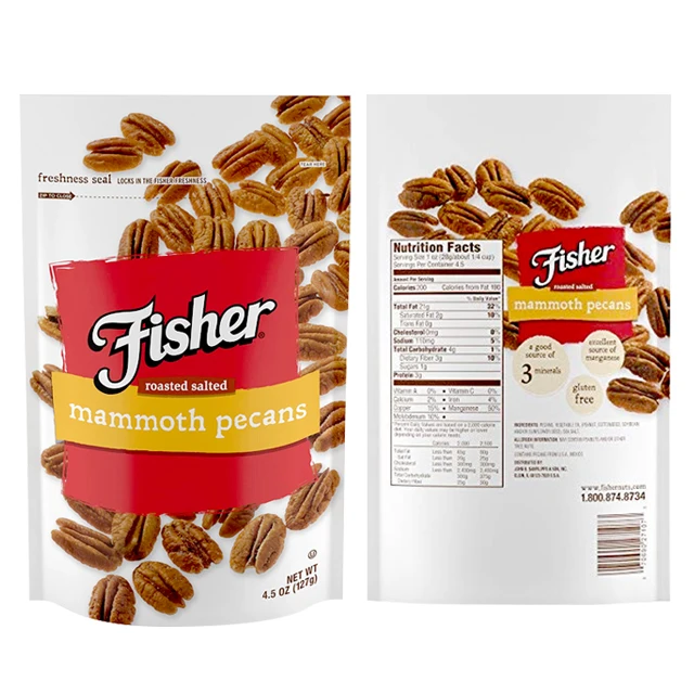 Customized Stand Up Zipper Plastic Dried Fruit Food Package Pouch Peanut Walnut Bag Pine Peanuts Mixed Cashew Nuts Packaging