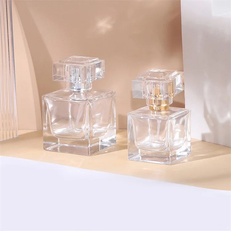 Factory supplier wholesale premium Empty Clear Spray Bottle 50ml Glass Perfume Bottles dubai