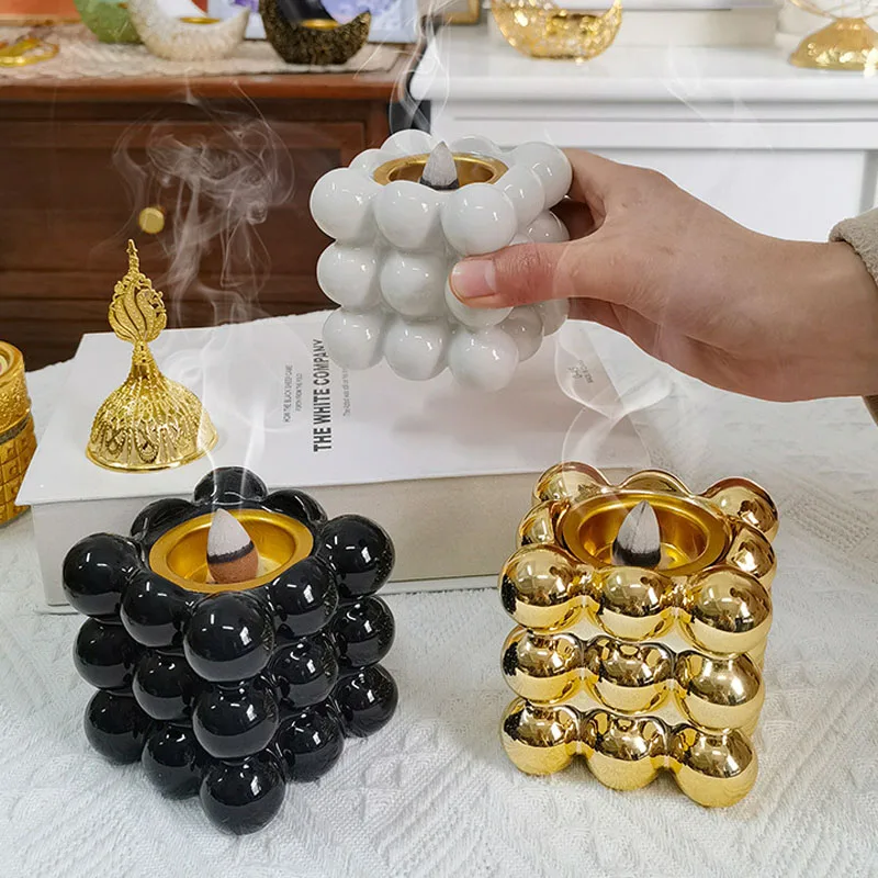Ywbeyond Aromatherapy Home Decoration Middle East Bubble Cube Ceramic Arabic Incense Burner