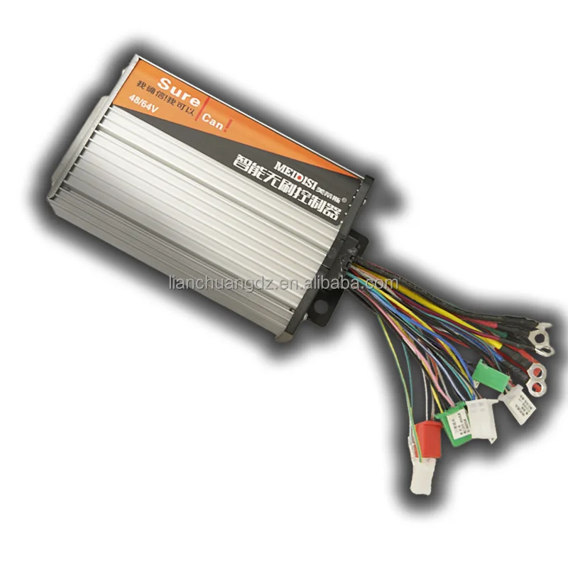 72V 650W AC Servo Motor Controller Kit with Aluminum Throttle 1500W Motor Battery & Brake E-Bike Tricycle Scooter ATV Retrofit