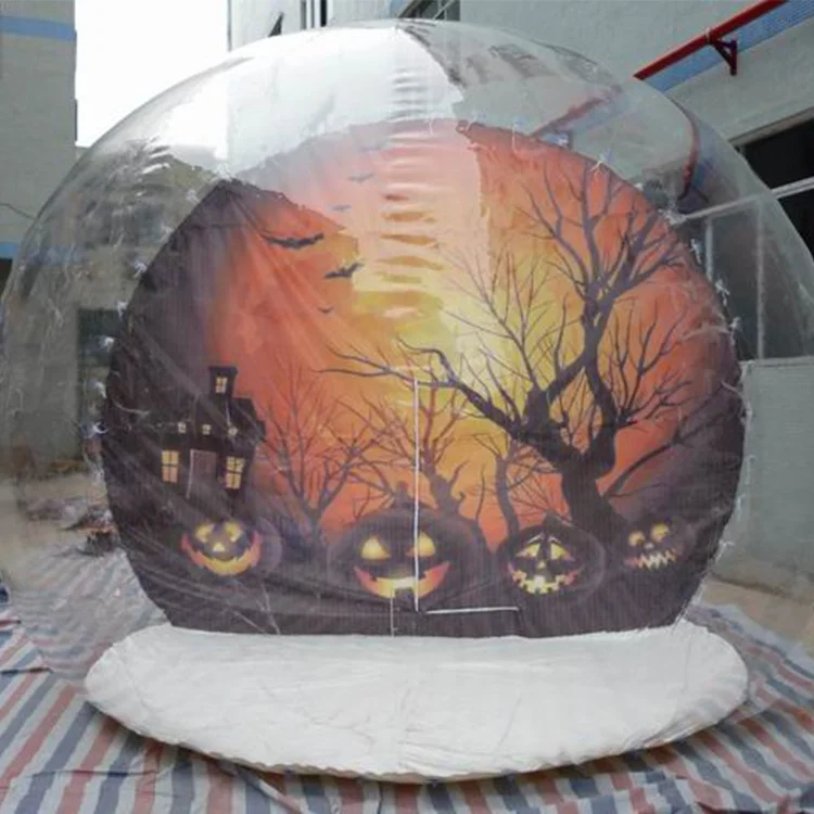 High Quality Halloween Outdoor Clear Inflatable Snow Globe