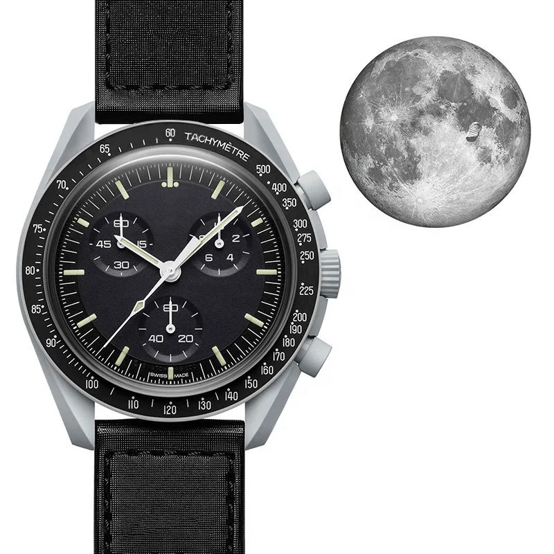 NEW Top quality Real 1 to1Bioceramic moon watch men Waterproof Chronograph luxury brand planet quartz watches for omegas&swatchs