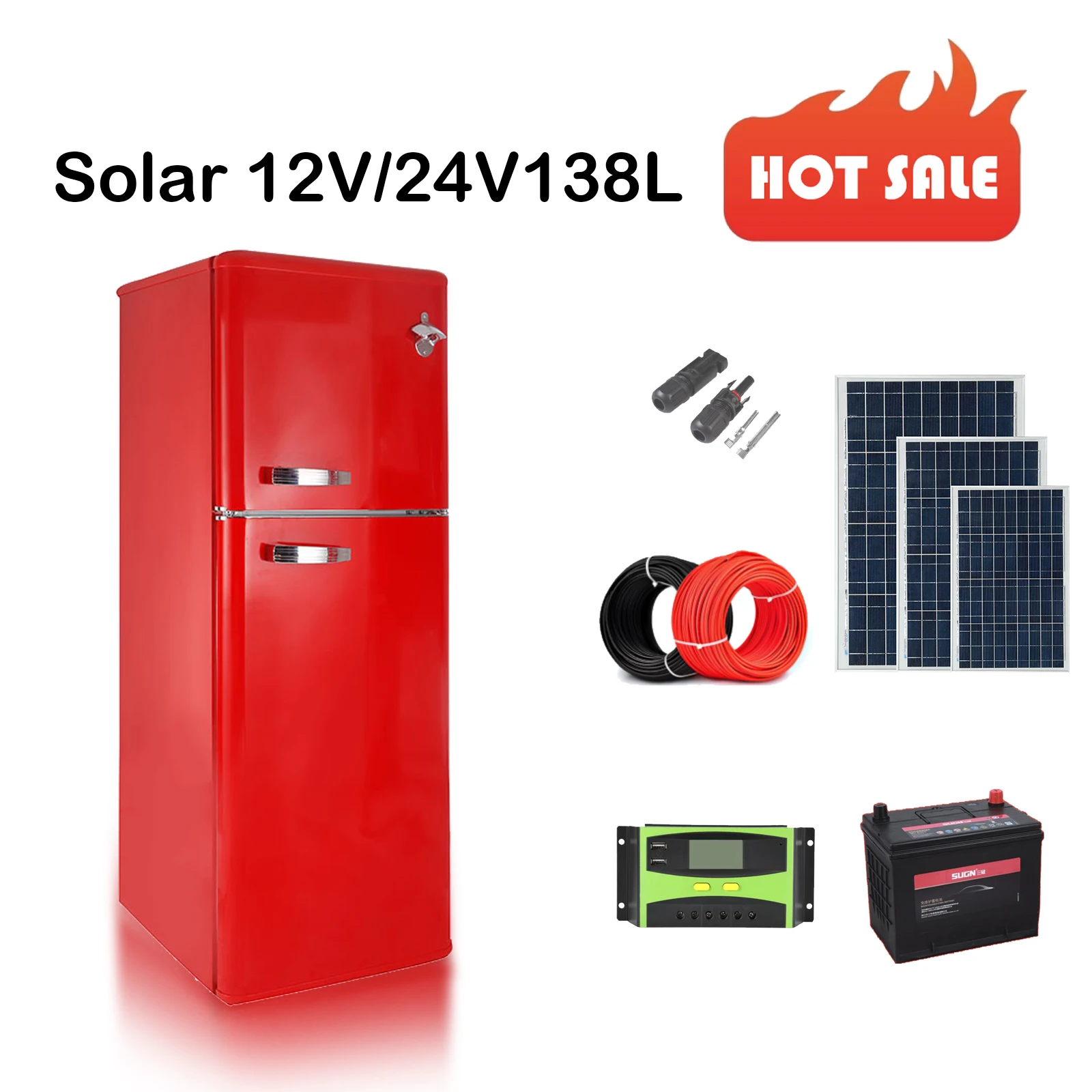 BCD280  2023 Factory customization 1.7 cu ft mini fridge under 10000 solar powered refrigerator