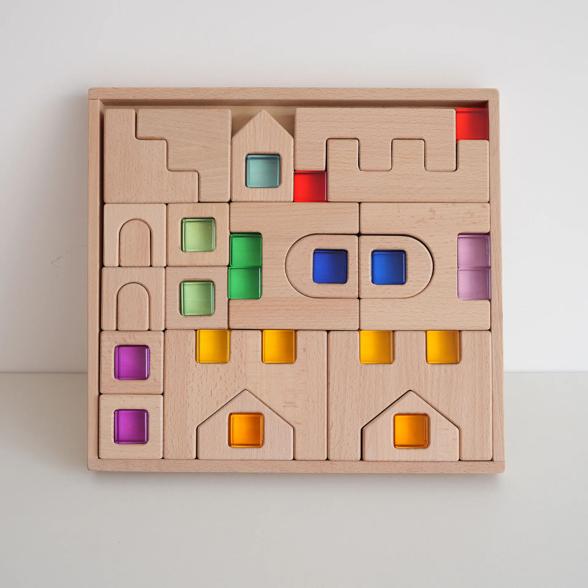 Creative Castle Building Blocks with Lucent Cubes - Unleash the Imagination Montessori  Arabian Castle Wooden Blocks