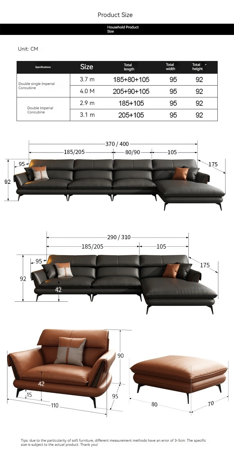 2024 YOUTAI Modern Elegant Genuine Leather Corner L Shape Living Room Sofa