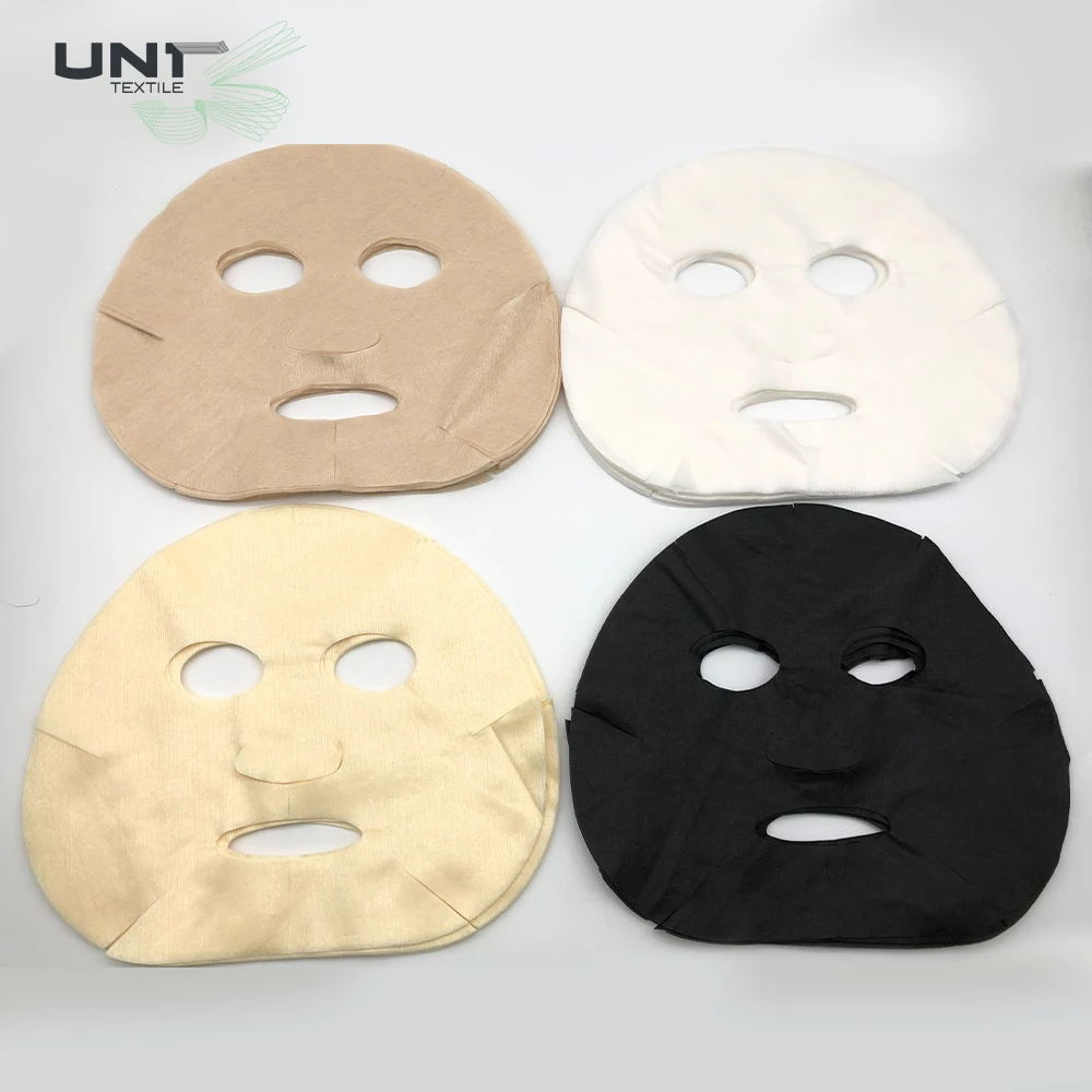 Manufaturer wholesale custom bamboo nonwoven fabric dry facial masks masque sheet spunlace material