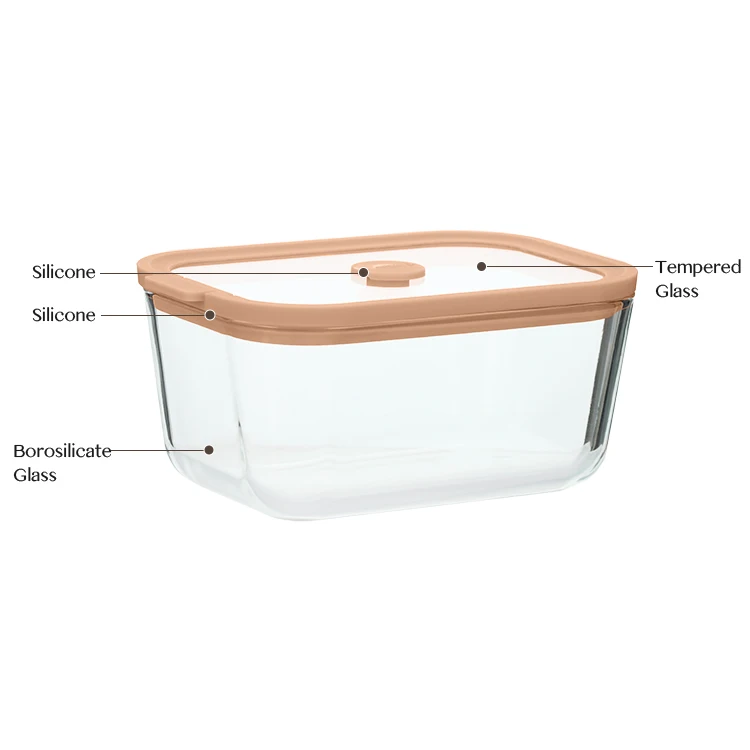 outdoor travel portable kitchen high borosilicate glass lunch food storage container bento box set with tempered glass lid