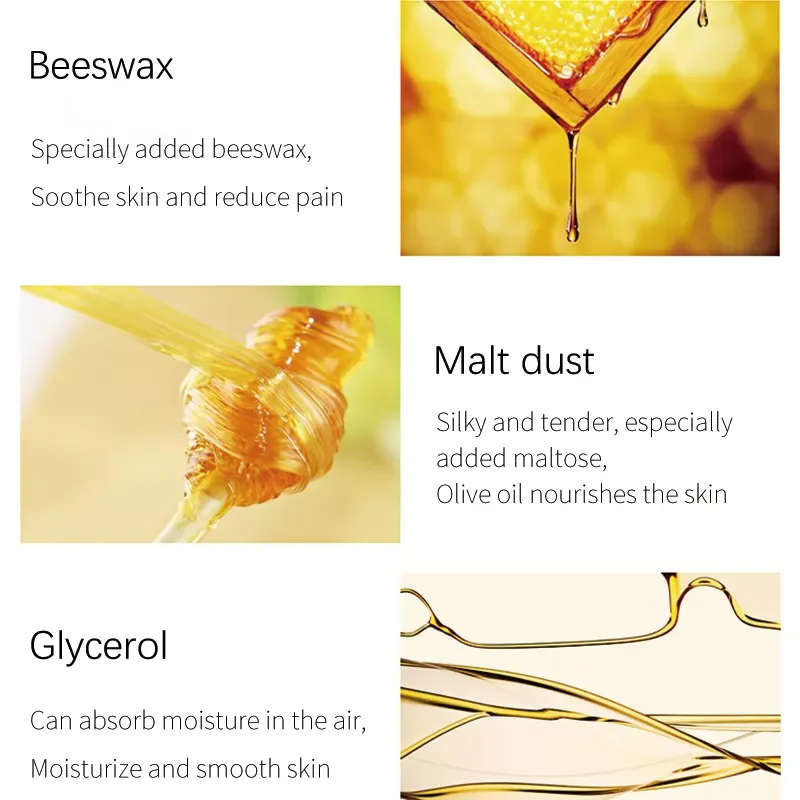 Skin Care Natural Honey Depilatory Wax Wholesale Paste 400ml 800ml Sugar Wax Cartridge Painless Hair Removal Wax