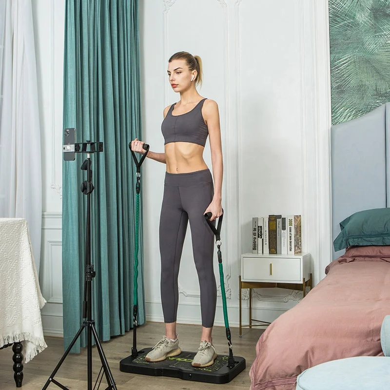 Умная тренажерная доска push up bar с лентой для пилатеса регулируемые Эспандеры Тренировка мышц брюшного пресса приложением фитнес